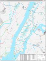 New York, Ny Wall Map Zip Code
